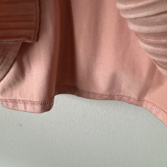 NBD Revolve Wynonna Dress Womens XS Blush Pink Pleated Feminine Neutral Midi - Picture 11 of 11